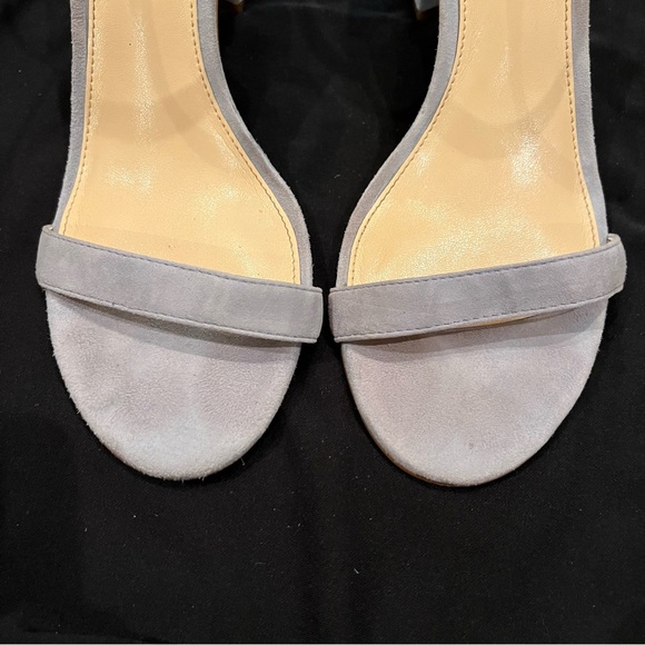 Jessica Simpson Monrae Suede Block Heel Sandal Baby Blue/Gray Size 8 - Picture 9 of 10